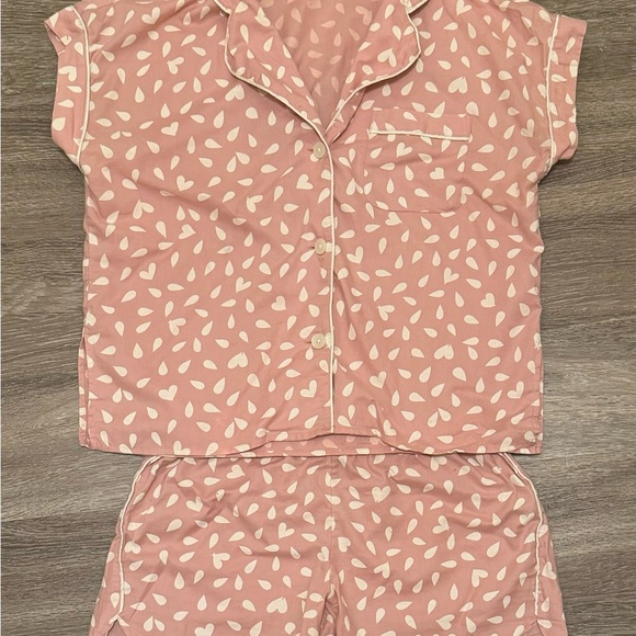 Madewell Bedtime Pajama Set in Petal Hearts - Picture 2 of 10